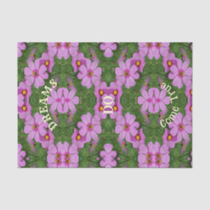 Papel De Seda Sonhos vêm verdadeiros flores do Cosmos, inspiraçã