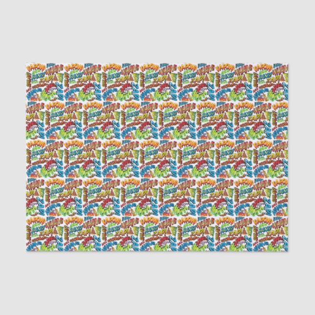 Papel De Seda Sons do Pop Art dos Quadrinhos (Frente )
