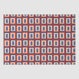 Papel De Seda Sortuda Oito Azulejo Mahjong.