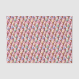 Papel De Seda Sorvete Cones A Rosa