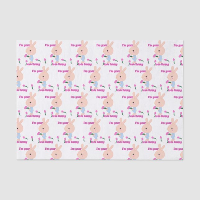 Papel De Seda Sou seu coelhinho favorito (Frente )