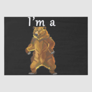 Papel De Seda Sou um Urso Grizzly e Ursos Marrons