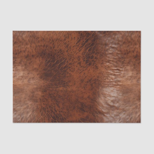 Papel De Seda Southwest Faux Brown Leather Cowhide (Frente )