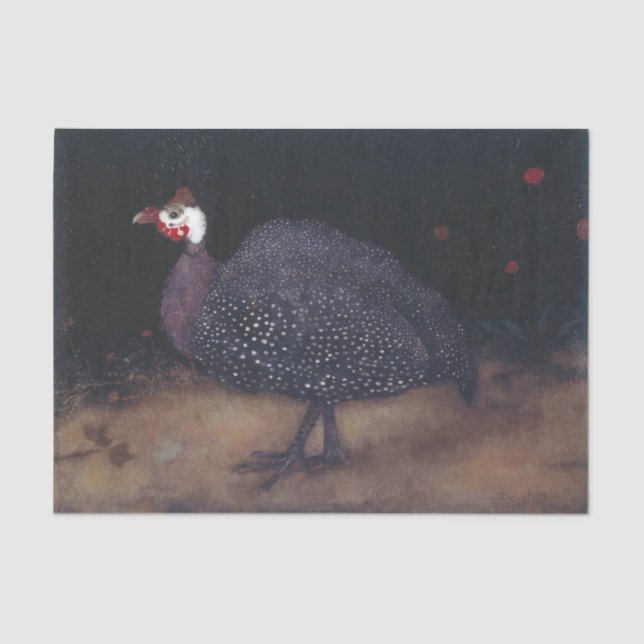 Papel De Seda Speckled Guineafowl Bird (por Jan Mankes) (Frente )