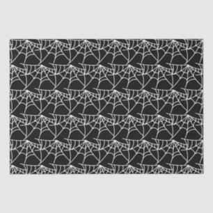 Papel De Seda Spider Webs Halloween Black Pattern Spooky