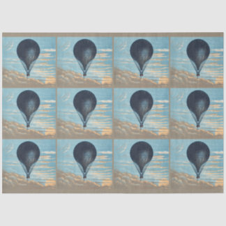 Papel De Seda Spirit of Flight: Hot Air Balloon Ride Vintage Art