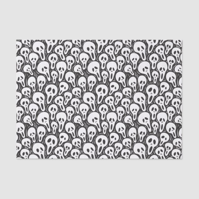 Papel De Seda Spooky Ghost Pattern (Frente )