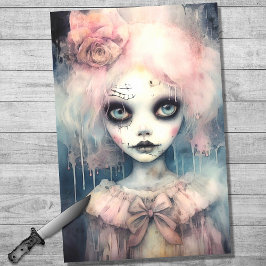 Papel De Seda Spooky Girl 16 Decoupage Paper