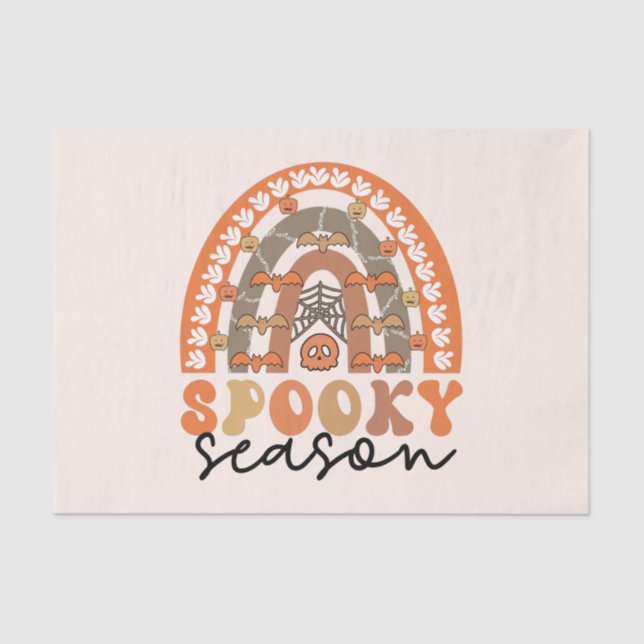 Papel De Seda Spooky Season Halloween Rainbow Fall (Frente )