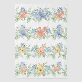 Papel De Seda Spring Pastel Florals Decoupage Paper
