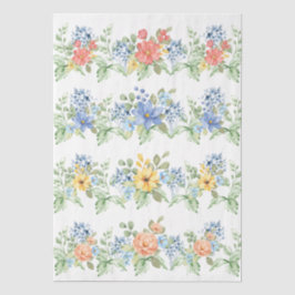 Papel De Seda Spring Pastel Florals Decoupage Paper