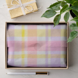 Papel De Seda Springtime Pink Lavender Plaid