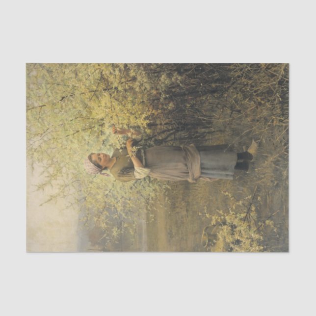 Papel De Seda Springtime por Daniel Ridgway Knight (Frente )