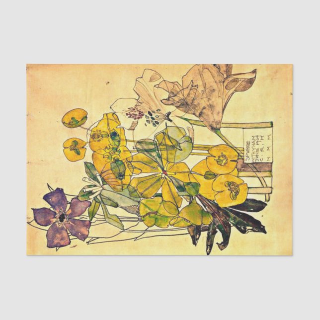 Papel De Seda Spurge com Yham por Charles Mackintosh (Frente )