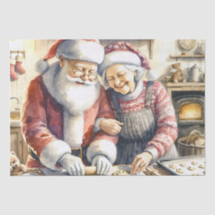 Papel De Seda Sr. e Sra. Clause, bom Natal