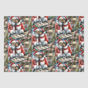 Papel De Seda Sr. e Sra. Clause, bom Natal