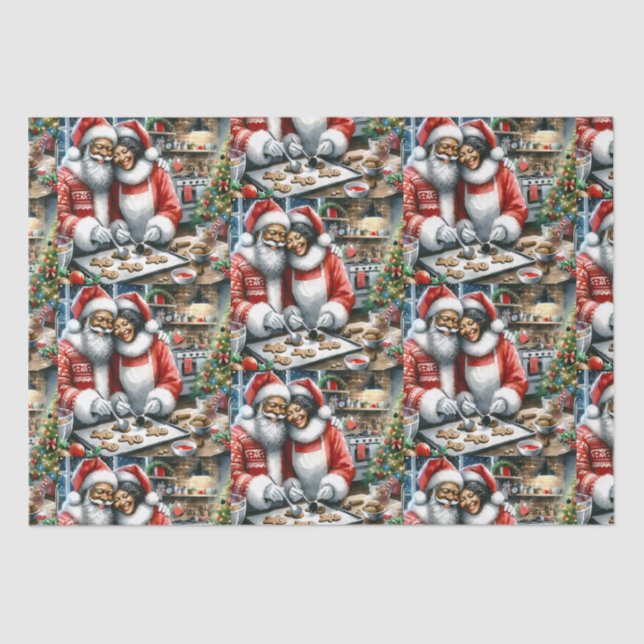 Papel De Seda Sr. e Sra. Clause, bom Natal (Frente )