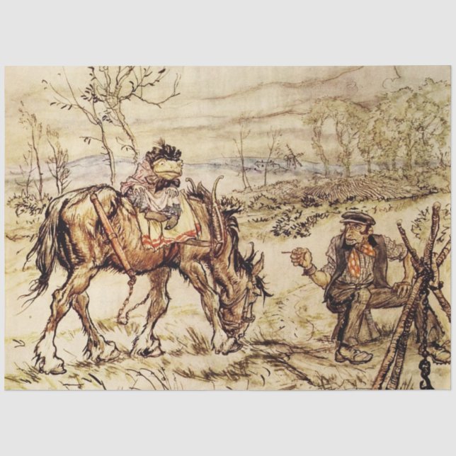 Papel De Seda Sr Toad e o Cigano por Arthur Rackham (Frente )
