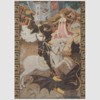 Papel De Seda St. George and The Dragon by Bernat Martorell