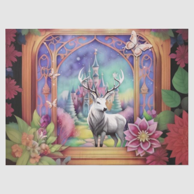 Papel De Seda Stag Branco (Frente )