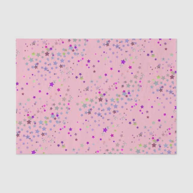 Papel De Seda Star Shine Party Stars Festa estrelas!rosa (Frente )