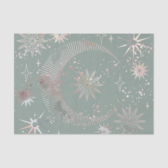 Papel De Seda Starburst Verde (Frente )