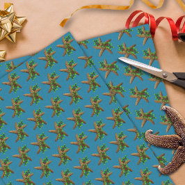 Papel De Seda Starfish no Holly Deep Sea Blue Beach Natal