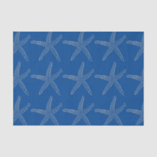 Papel De Seda Starfish Padrões Praia Marinho Costeiro Azul Perso
