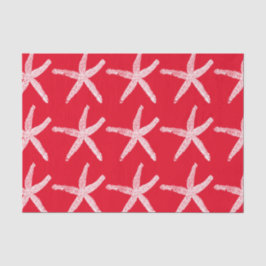 Papel De Seda Starfish Pattern Beach Christmas Red White 2020