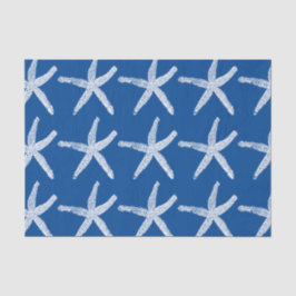 Papel De Seda Starfish Pattern Beach Marinho marítimo azul