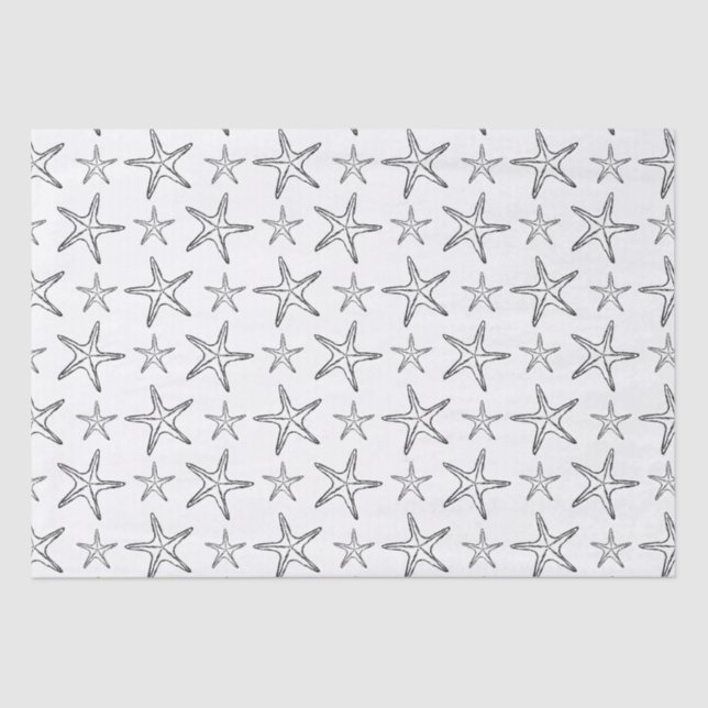 Papel De Seda Starfish Sketch Personalizado (Frente )