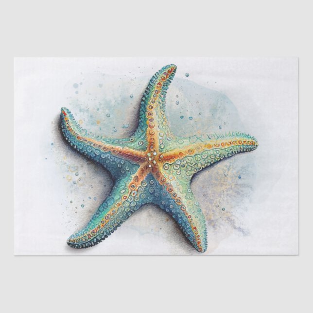 Papel De Seda Starfish Watercolor (Frente )
