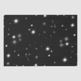 Papel De Seda Starlight Sparkles Black and White Stars