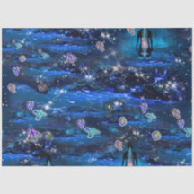 Starry Bioluminescence Waterfall