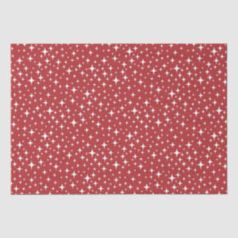 Papel De Seda Starry Glimmers Red Feriado Simples