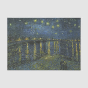 Papel De Seda Starry Night no Rhone, Vincent van Gogh