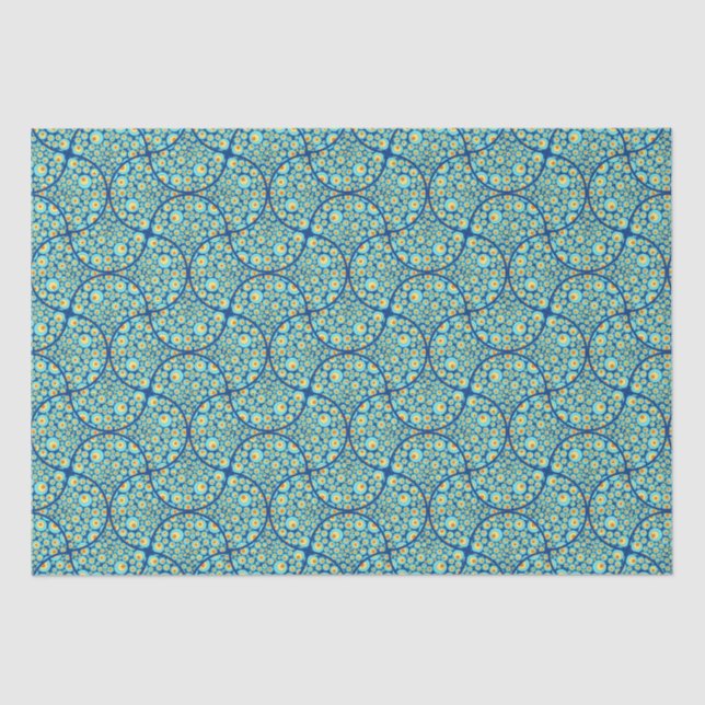 Papel De Seda Starry Night On Sea Doodle Art Deco (Frente )