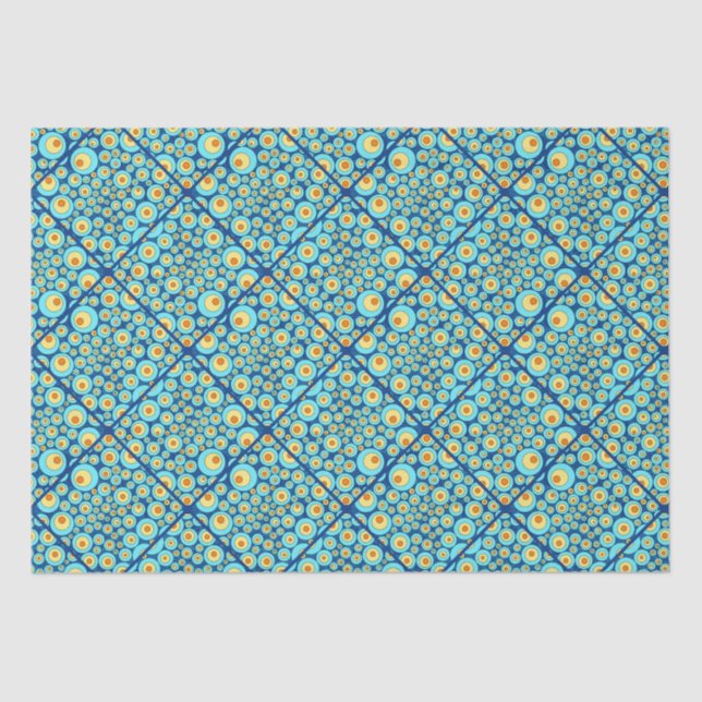 Papel De Seda Starry Night On Sea Doodle Diamond Azulejo (Frente )