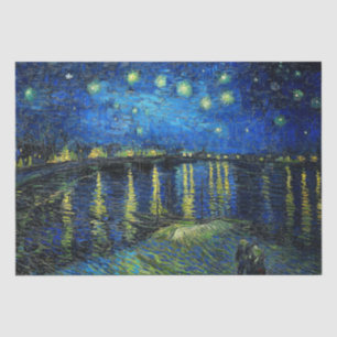 Papel De Seda Starry Night Over the Rhone por Vincent Van Gogh