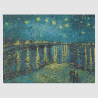 Papel De Seda Starry Night por Vincent van Gogh