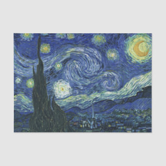 Papel De Seda Starry Night Vincent van Gogh Fine Art Painting