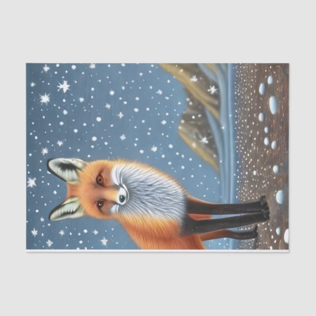Papel De Seda Starry Starry Night Storybook Fox (Frente )