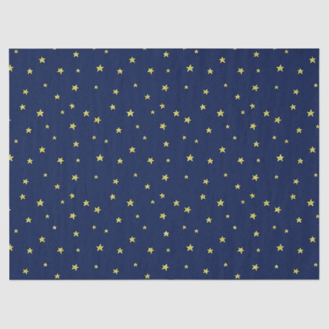 Papel De Seda Stars Pattern Blue (Frente )
