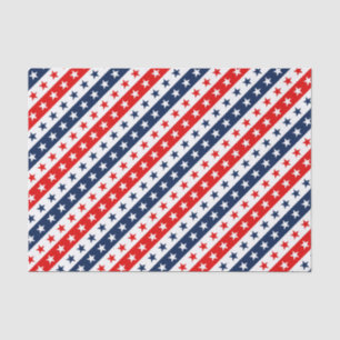 Papel De Seda Stars & Stripes Patrióticos Vermelhos, Brancos e A