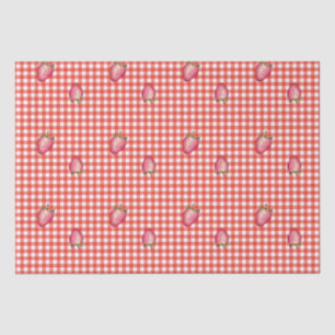 Papel De Seda Stawberry Barn Red Gingham