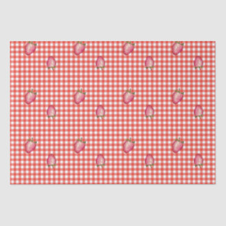 Papel De Seda Stawberry Barn Red Gingham
