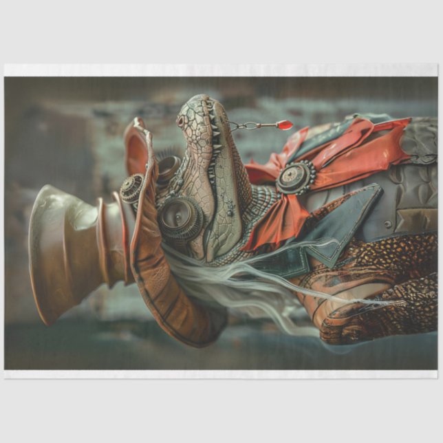 Papel De Seda Steampunk Elegante Lady Decoupage (Frente )