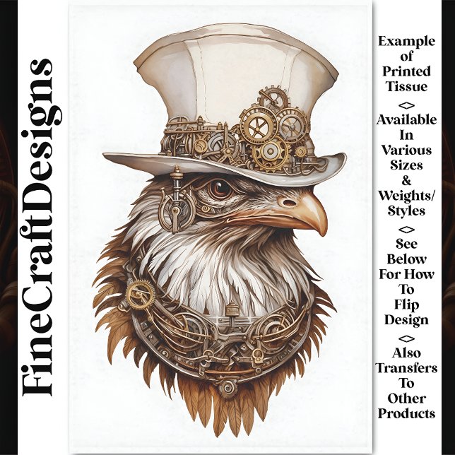 Papel De Seda Steampunk Excêntrico Frango Incomum Decoupage Rt 1 (Criador carregado)