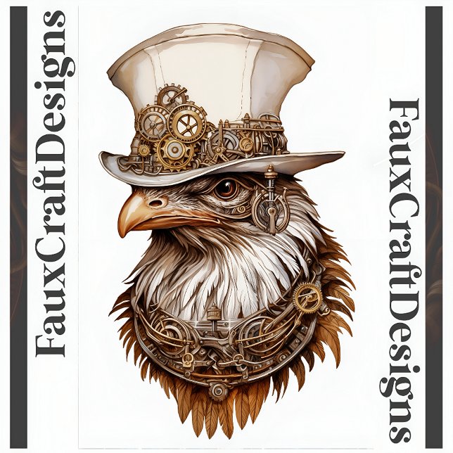 Papel De Seda Steampunk Excêntrico Galo Incomum Decoupage Lt 112 (Criador carregado)
