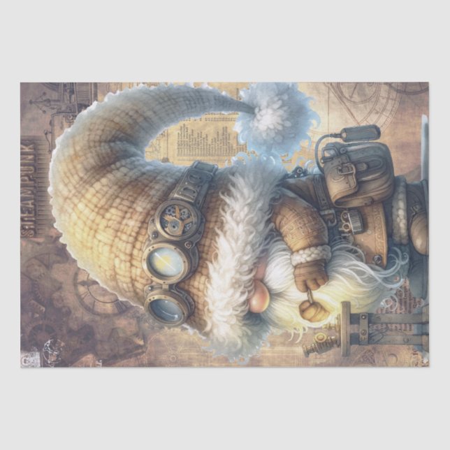Papel De Seda Steampunk Gnomo (Frente )